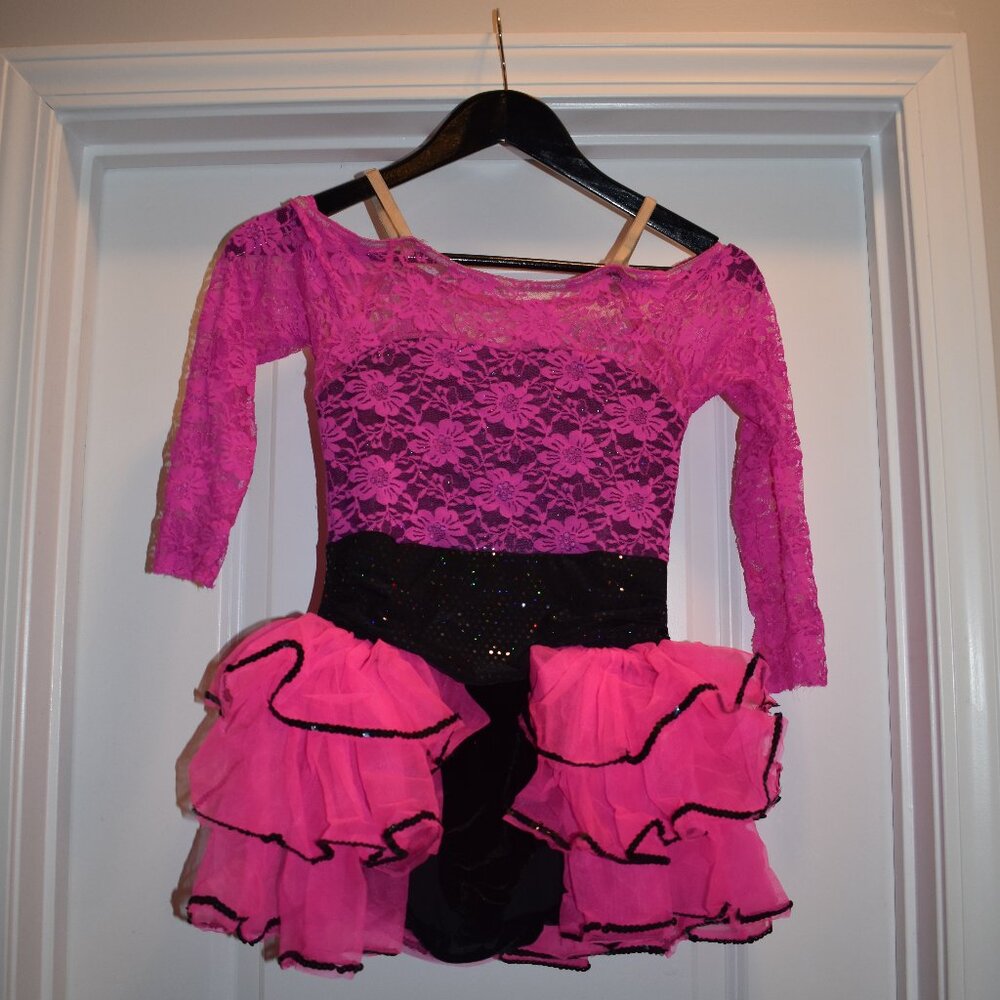 Creations by Cicci Dance Pink and Black Dance Costume